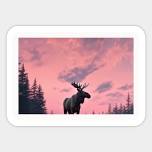 Moose Animal Nature Majestic Wilderness Sticker